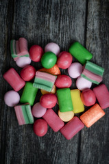 Colorful chewing gum