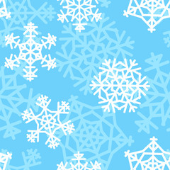 Seamless snowflake background