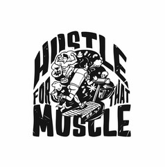 Men running in machine treadmill at fitness gym club, vector illustration.