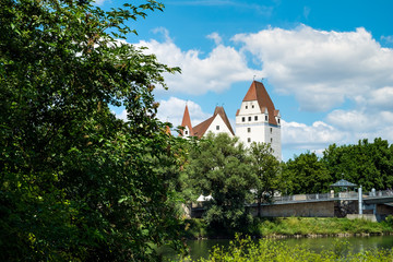 Image of bank of Danube with castle in Ingolstadt