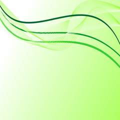 Abstract ecology wave on a green background. Vector graphic illustration.