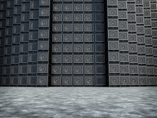 Wall of guitar amps