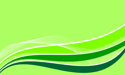 Abstract ecology wave on a green background. Vector graphic illustration.