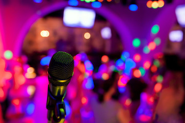 The microphone in a karaoke