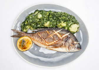 Fried fish on a plate