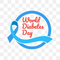 world diabetes day isolated on transparent background. vector illustration