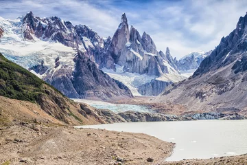 Deurstickers Cerro Torre Cerro Torre-piek, Nationaal Park Los Glaciares, El Chalten, Patagonië, Argentinië