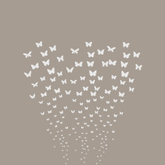 background, with butterfly silhouette