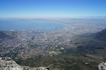 Table Mountain sunny day walk on Rocks with a view