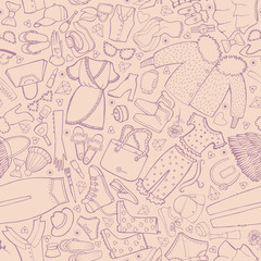 Seamless background with Clothes