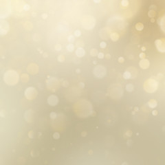 Abstract golden glitter defocused bokeh background. Christmas template. Holiday Lights. EPS 10