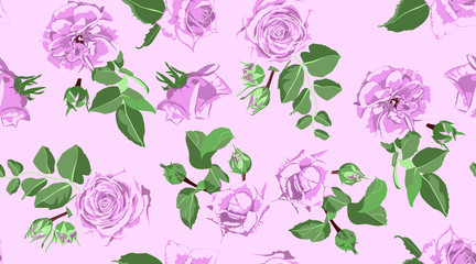 Roses Seamless Pattern for Wedding Decoration.