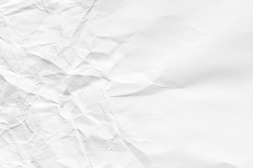 The background is white. Texture of paper with kinks and dents, old and dilapidated.