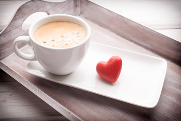 Coffee and heart.