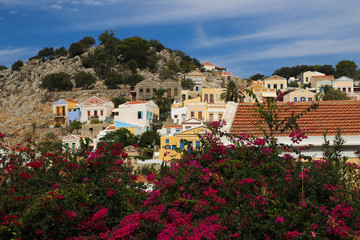Fototapeta na wymiar Symi town cityscape, Greece