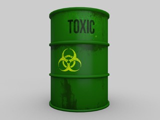 green barrels 3d rendering