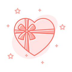 Box candy chocolate flat design chocolate vector