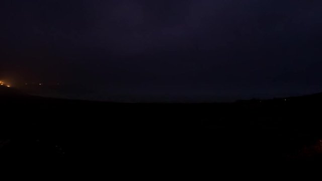 Time lapse of very rare moonbow during the night