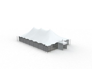 event tent 3d rendering