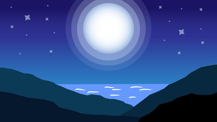 Night at the sea