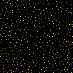 Glitter gold seamless pattern with polka dots. Hipster trendy effect. EPS 10