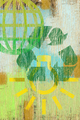 green planet, reduce reuse and recycle