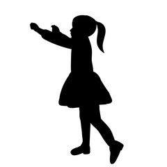 white background, silhouette of a child