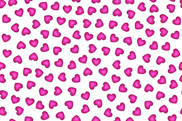 Simple hearts seamless vector pattern