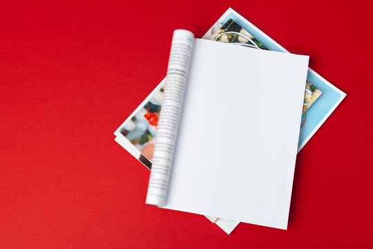 Mock-up magazine or catalog. Blank page.