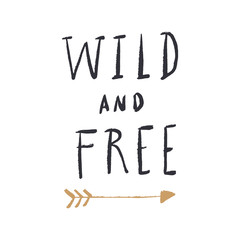 Hand lettered motivational text card, type label and print