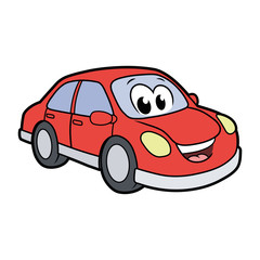 Cute smiling car