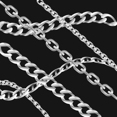 Chains pattern print, vector illustration