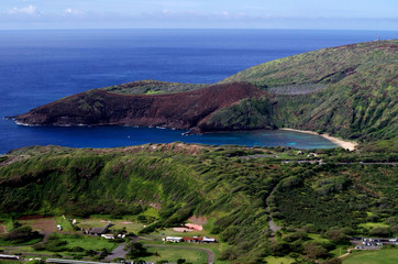 Fototapeta premium Blick auf den hanauma bay Strand auf Oahu, Hawaii