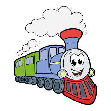 Cute smiling train Stock Vector | Adobe Stock