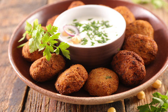 Homemade Falafel With Dip