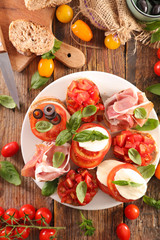 bruschetta with tomato and basil