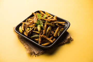 Tindora Sabzi / Tendli / tondli Fry also known as Ivy Gourd fry recipe. selective focus