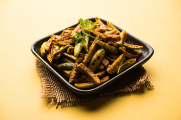 Tindora Sabzi / Tendli / tondli Fry also known as Ivy Gourd fry recipe. selective focus