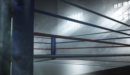 Boxring im Lichtschein