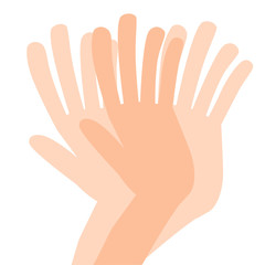 Fototapeta premium vector illustration hand greeting hello