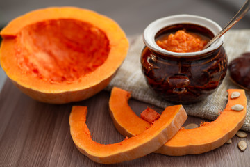 pumpkin porridge in a clay pot