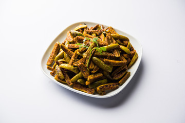 Tindora Sabzi / Tendli / tondli Fry also known as Ivy Gourd fry recipe. selective focus