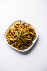 Tindora Sabzi / Tendli / tondli Fry also known as Ivy Gourd fry recipe. selective focus