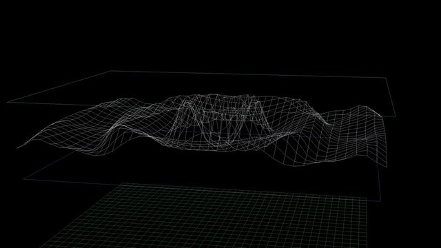 High tech computer model of a wave
