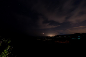 The night of the mountains and stars. The light of the city