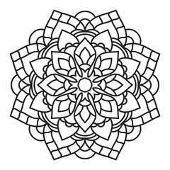 Fototapeta premium Abstract mandala graphic design decorative elements isolated on white color background for abstract concepts