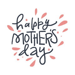 Greeting vecor Mother's day card, holiday clipart.