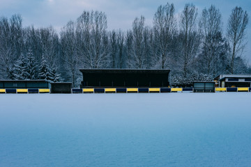 football field covered of snow © Carlo Prearo
