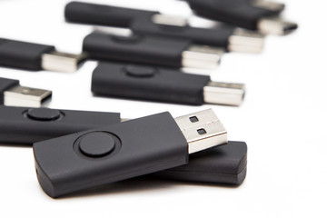 Black USB flash drive