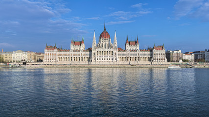 Fototapeta premium The Hungarian Parliament Building at the bank of the Danube in Budapest